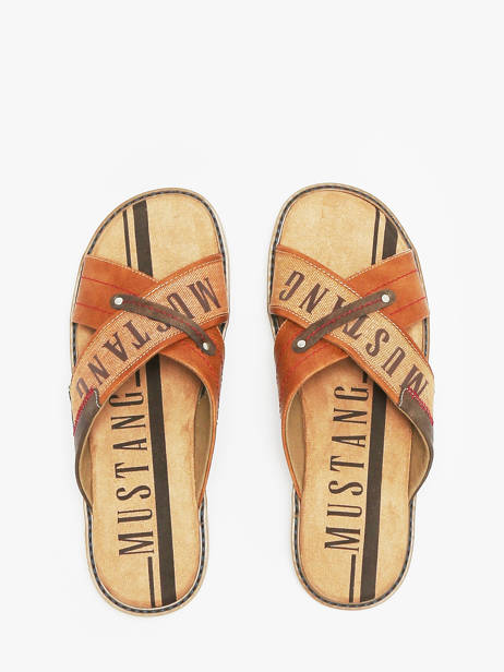 Slippers Mustang Bruin men - 04152705 ander zicht 3